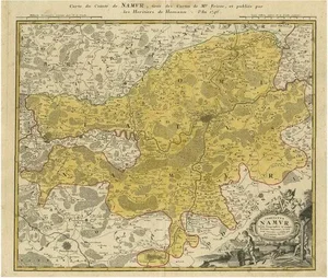 Antique Map of the Region of Namen by Homann, 1746