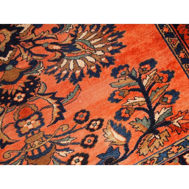 1920s Handmade Antique Persian Lilihan Rug For Sale - Image 4 of 8