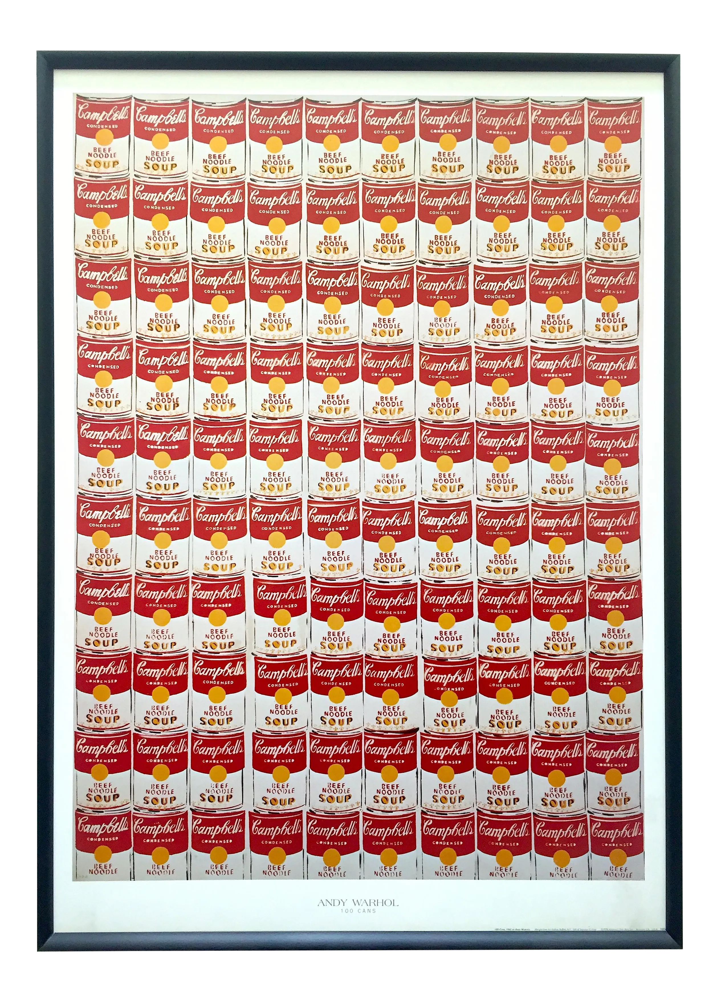 Andy Warhol Vintage 1978 Lithograph Print Framed Collector's Pop