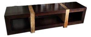 Interlude Home Mahogany and Oak Console Table/Tv Stand