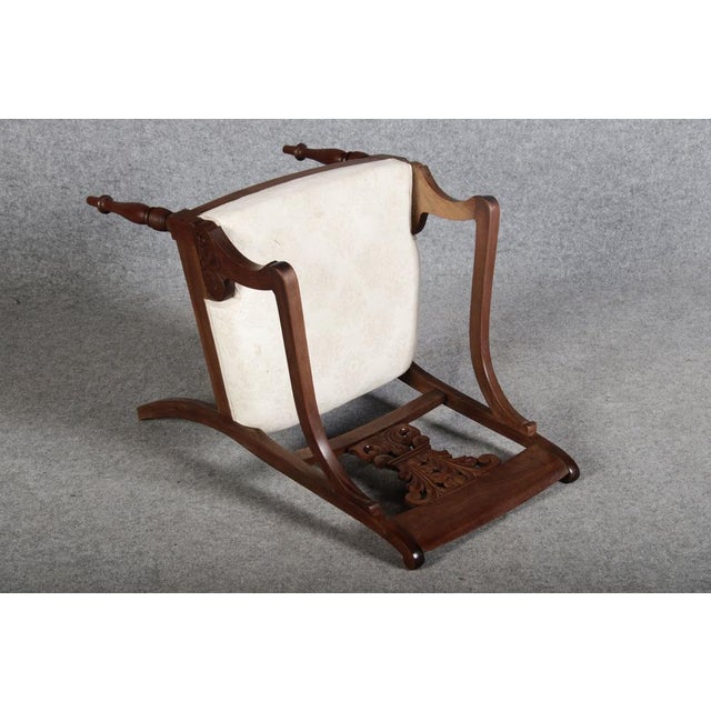 Antique English Regency Biedermeier Armchair in Mahogany, 1840 For Sale - Image 9 of 18