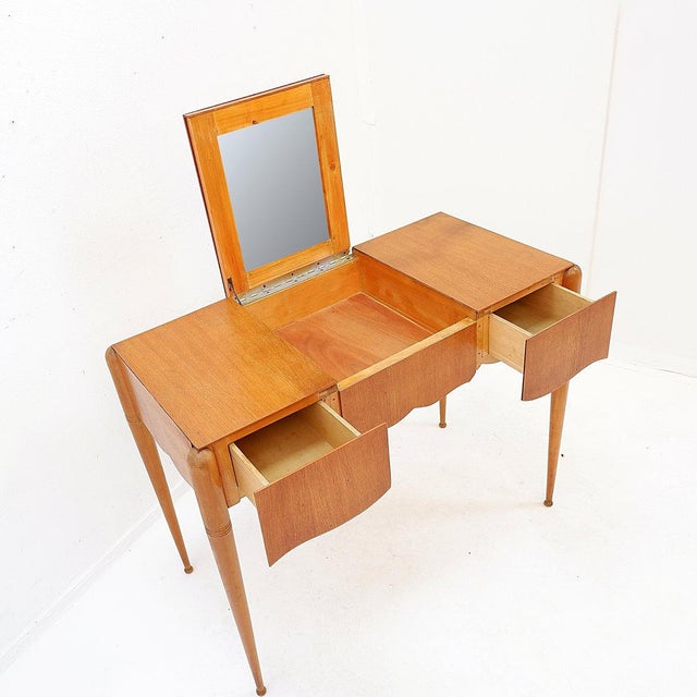 Dressing Table with Mirror, Drop-Leaf Lid and Drawers For Sale - Image 4 of 16