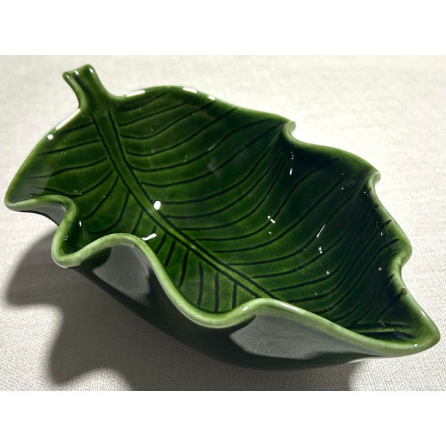 Gumps 20th C. MCM Italian Gump's Leaf Trinket Dish Catchall For Sale - Image 4 of 7