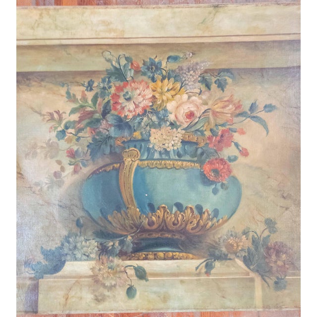 Early 20th Century 20th Century Italian or French Tromp l'Oeil Floral Painting For Sale - Image 5 of 18