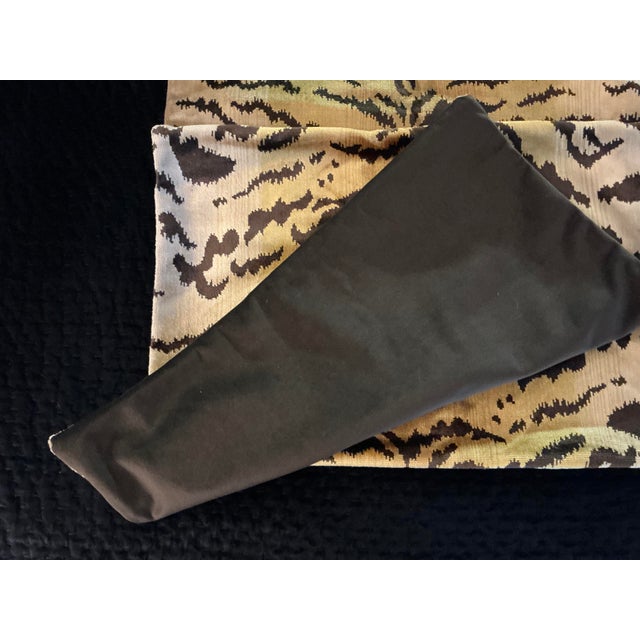 Safari Pair of 26”x26” Scalamandre Tigre Pillow Covers For Sale - Image 3 of 4