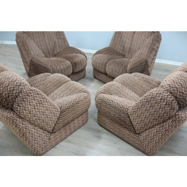 Vintage Italian Flower-Inspired Modular Sofa, 1970s, Set of 4 For Sale - Image 13 of 14