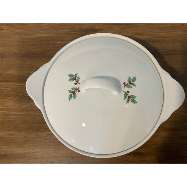 Vintage Tienshan Round Covered Casserole Holiday Hostess For Sale - Image 4 of 7