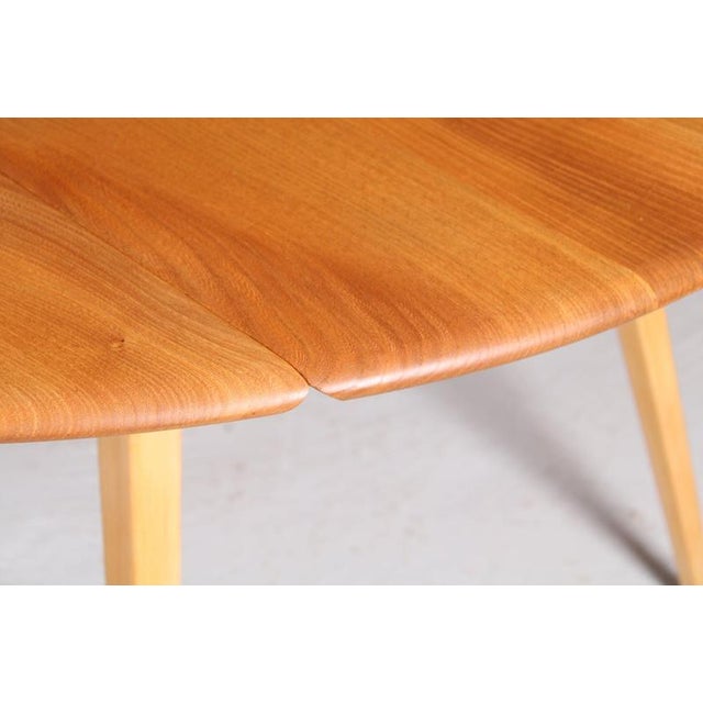Wood Mid-Century Drop-Leaf Beech Dining Table from Ercol, 1960s For Sale - Image 7 of 13