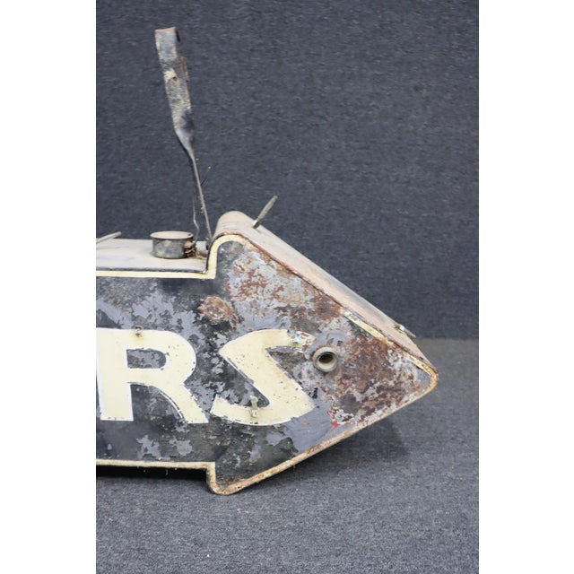 Vintage 1930's post prohibition large liquor sign, originally was neon lit, found un-restored. *bracket height 39"