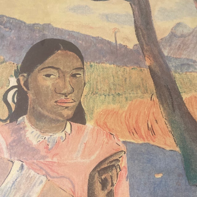 Mid-Century Modern Vintage Mid-Century Paul Gauguin "When Will You Marry?" Large Framed Lithograph Print For Sale - Image 3 of 10