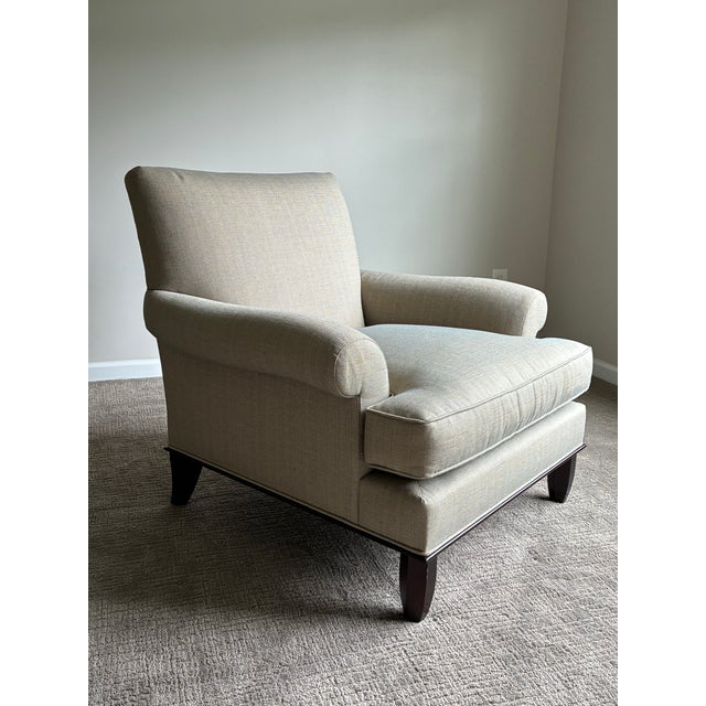 Textile Pair of Late 20th Century Baker Furniture Lounge Chairs For Sale - Image 7 of 9
