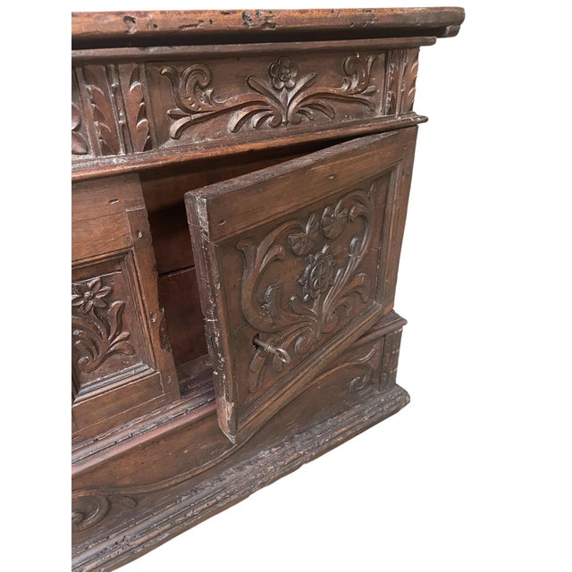 Antique Spanish Walnut Chest, 1680 For Sale - Image 6 of 8