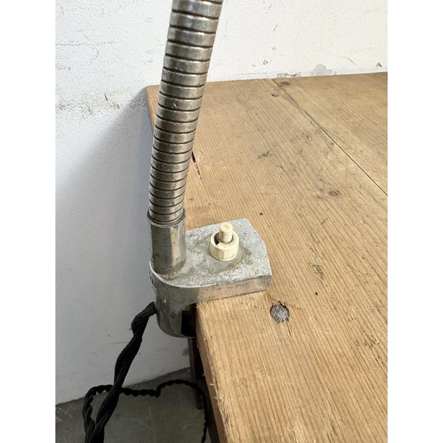 Vintage Grey Italian Gooseneck Table Lamp from GCME, 1950s For Sale - Image 10 of 18