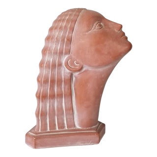 Vintage Modernist Female Bust Sculpture For Sale