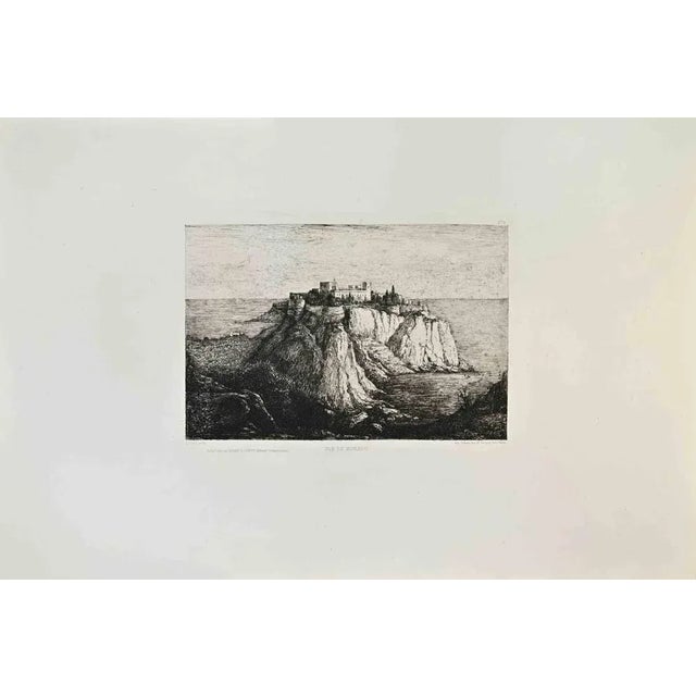 Vue de Monaco is an artwork realized by P. Borol in the 1870s. Etching. Good conditions. Realized for the "Société des...