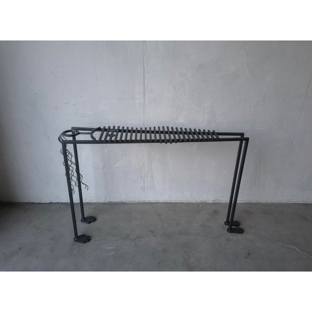 Alberto & Diego Giacometti 1980s Sculptural Anthropomorphic Iron Lady Console Table For Sale - Image 4 of 10