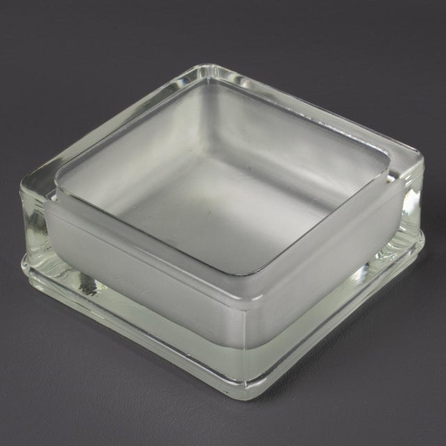 Glass Lumax Molded Glass Ashtray, Desk Accessory Catchall, Design by Le Corbusier For Sale - Image 7 of 14