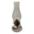 Antique Edge, Floral Oil Lamp For Sale