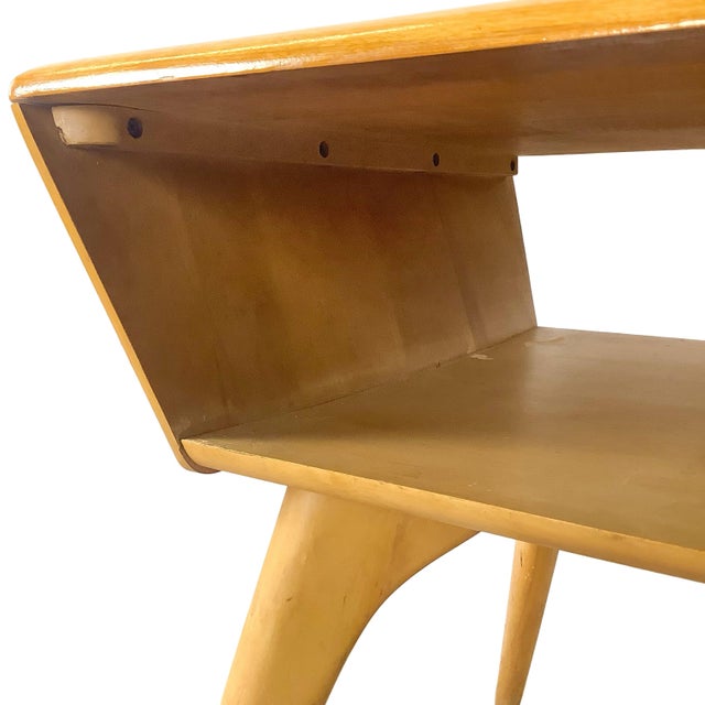 Heywood-Wakefield Solid Birch Encore End Table in Wheat For Sale - Image 11 of 18