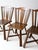 Brown Mid-Century Folk Wood Dining Chairs Set of 4 For Sale - Image 8 of 17