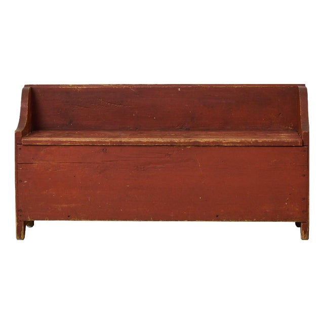 Antique Swedish Folk Art Bench, 1800s For Sale
