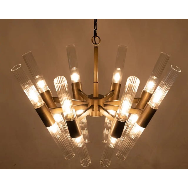 2020s NOIR Moira Chandelier, Aged Brass Finish For Sale - Image 5 of 7