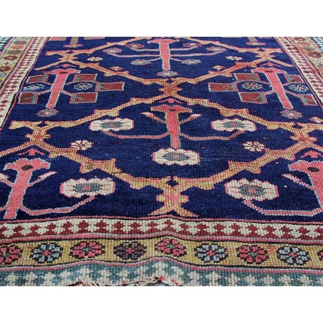 Navy Blue 1920s Persian Malayer Runner Rug 3’6″ X17’10” For Sale - Image 8 of 11