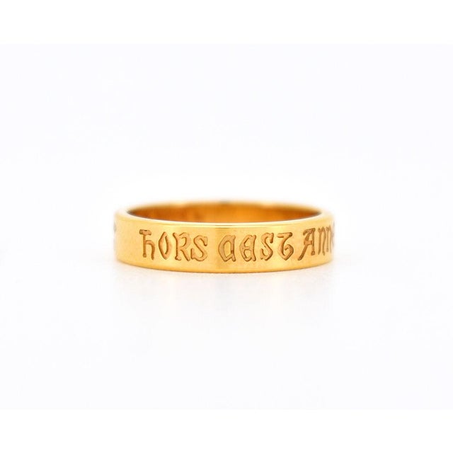 Ring from the "L'Annel" collection by Mellerio, crafted in 18-carat yellow gold (750/1000). This half-round band is...