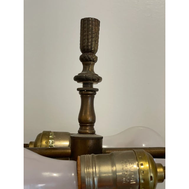 Vintage Mid 20th Century Baroque Mixed Metal Stick Lamps - a Pair For Sale In New York - Image 6 of 8