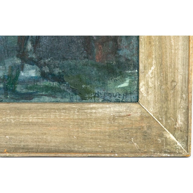 1936 Gordon McCouch Deserted Houses Modernist Landscape Oil on Board For Sale - Image 16 of 18