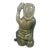 Large 13lb Vintage Inuit Stone Carving - Kneeling Figure in Parka, C. Mid-20th Century For Sale