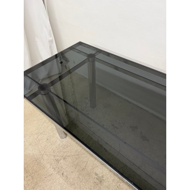 Tobia Scarpa Smoked Glass “Andre” Dining or Conference Table for Gavina, 1970s For Sale - Image 9 of 18