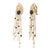 Indulge in the regal elegance of these stunning chandelier earrings, masterfully crafted from radiant 14K yellow gold....