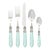 VIETRI Aladdin Antique Aqua Twenty-Piece Flatware Set Set, Service for Four For Sale
