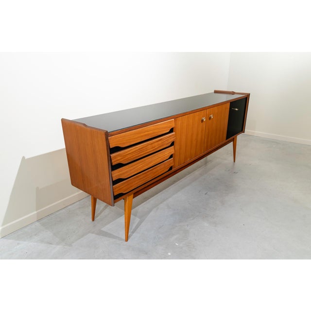 Black Mid-Century Modern Italian Sideboard, 1950s For Sale - Image 8 of 11