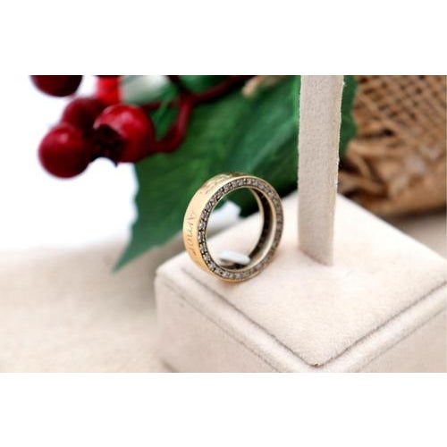 Wedding Ring in Two-Tone Gold with Calibrated Quartz For Sale - Image 5 of 8