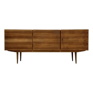 Vintage German Walnut Sideboard, 1960s For Sale
