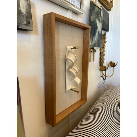 Vintage Sculptural Relief Wall Art in New Custom Frame For Sale - Image 4 of 13