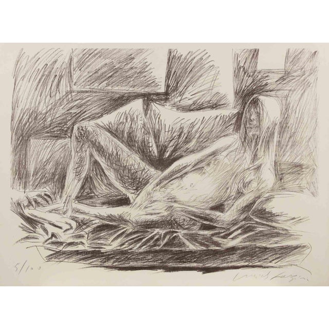 Lithograph on paper. Hand signed and numbered in pencil. Edition of 100. Excellent condition. This piece is attributed to...