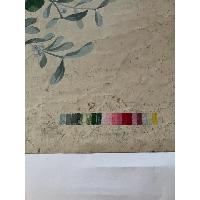 1900 - 1909 Early 1900s French Hand Painted Bianchini Ferrier Textile Sample For Sale - Image 5 of 7