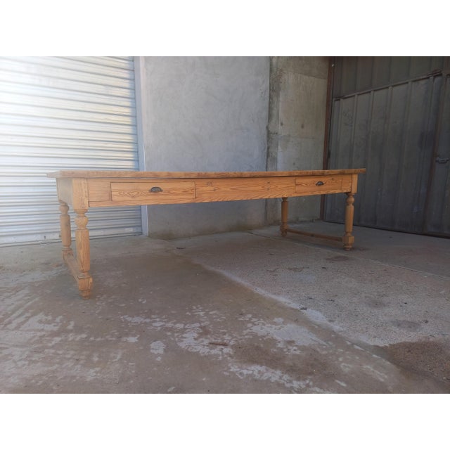 Large Dining Table with Drawers, 1890s For Sale - Image 3 of 18