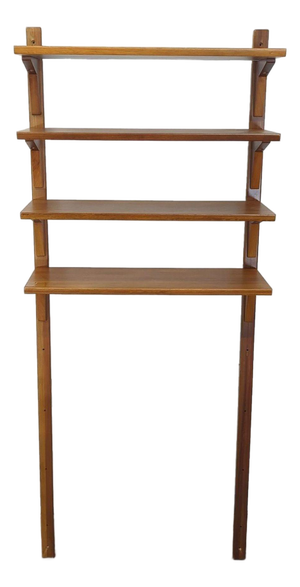 West Elm Wooden Bookshelf With 4 Shelves – Modern Wall Unit