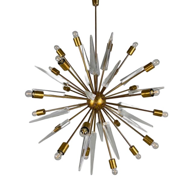Large Sputnik Chandelier, 1950s For Sale