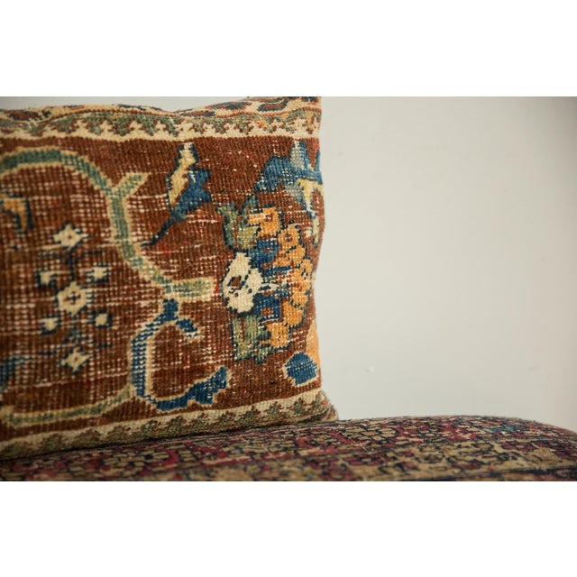 Old New House Antique Ziegler Mahal Rug Fragment Pillow For Sale - Image 4 of 9