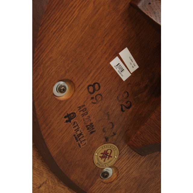 Stickley Round Mission Oak High Top Pub Table For Sale - Image 15 of 15