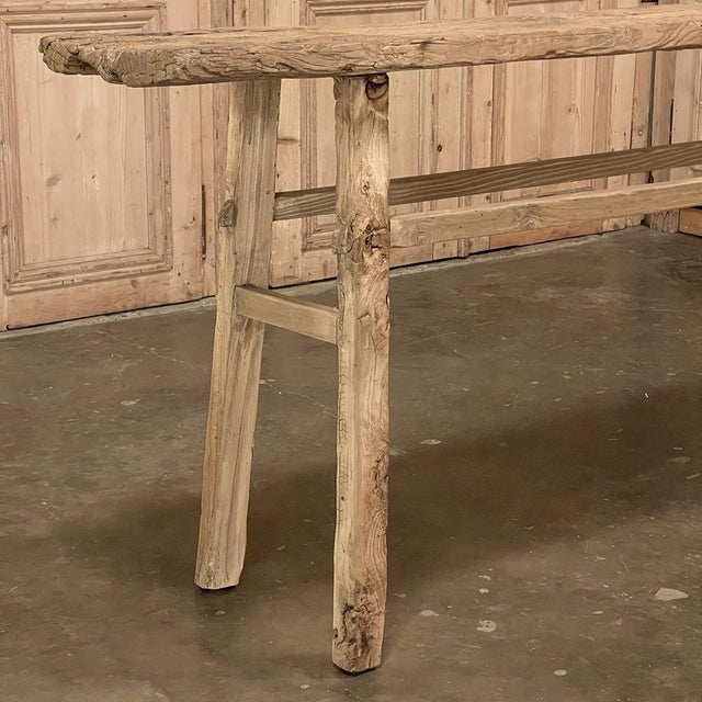 Rustic 19th Century Swedish Elm WoodSofa Table Console Chairish