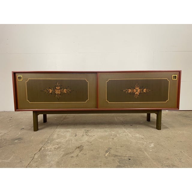 Low Sideboard in Oak with Sliding Doors from Omann Jun Møbelfabrik, Denmark, 1960s For Sale - Image 12 of 12