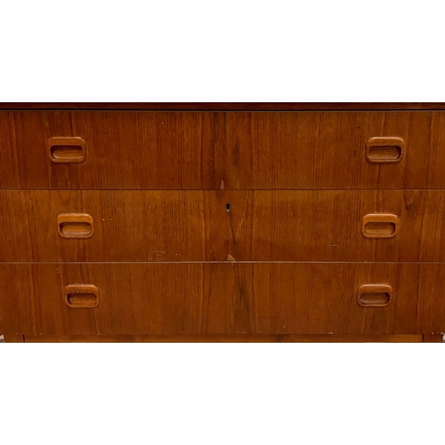 Mid Century Swedish Bookmatched Teak Roll Top Secretary Desk by Egon Ostergaard for Smi, Signed For Sale - Image 12 of 13