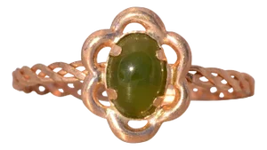 The Killarny: Nephrite Ring in Yellow Gold