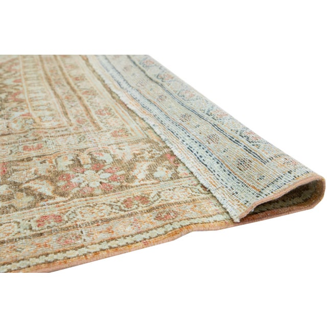 Traditional Mid-20th Century Vintage Mahal Wool Rug For Sale - Image 3 of 9